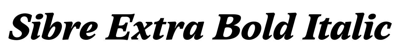 Sibre Extra Bold Italic